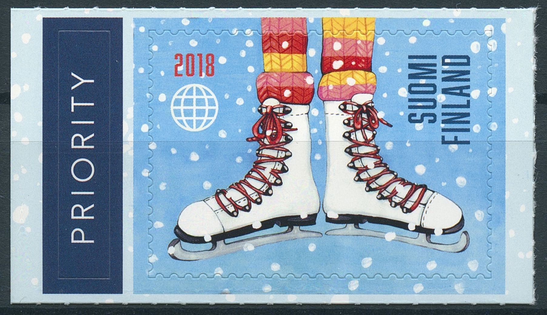 Finland 2018 MNH Winter Fun Ice Skating 1v S/A Set Stamps