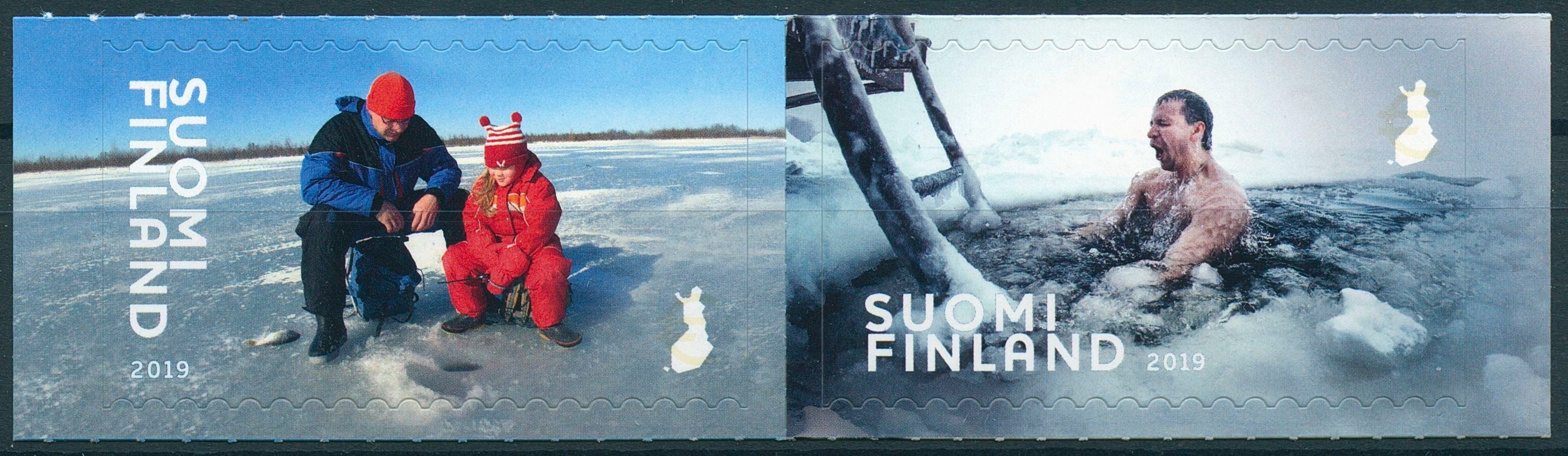 Finland 2019 MNH Frosty Day Winter Days 2v S/A Set Cultures Traditions Stamps
