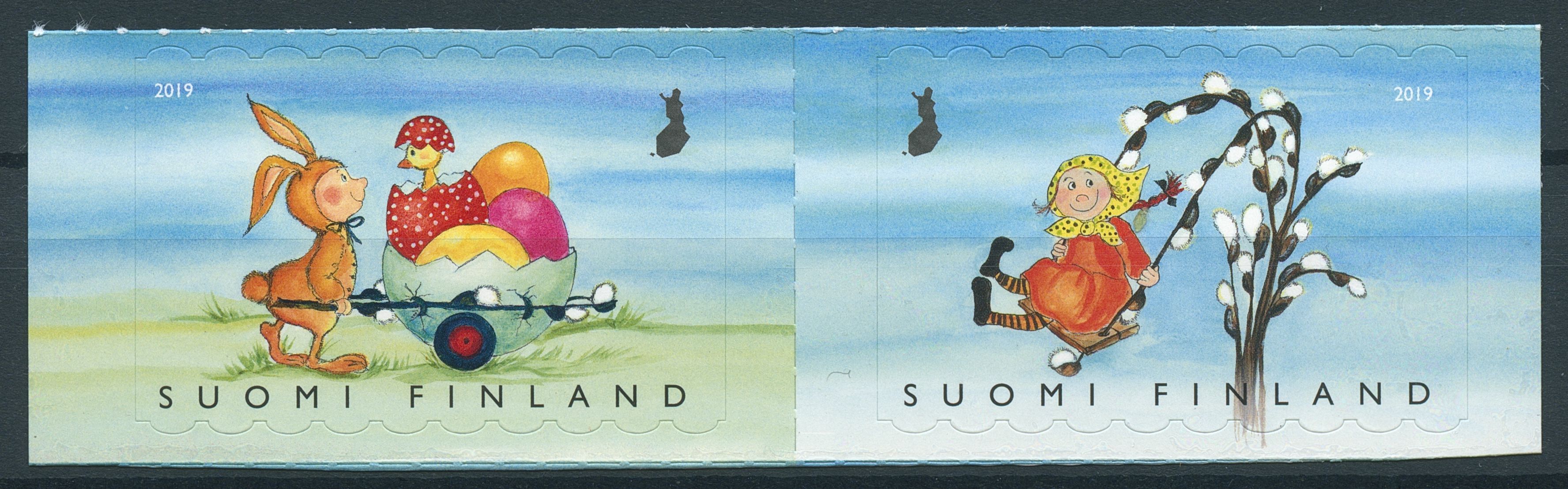 Finland 2019 MNH Easter Games Eggs 2v S/A Set Seasonal Traditions Stamps