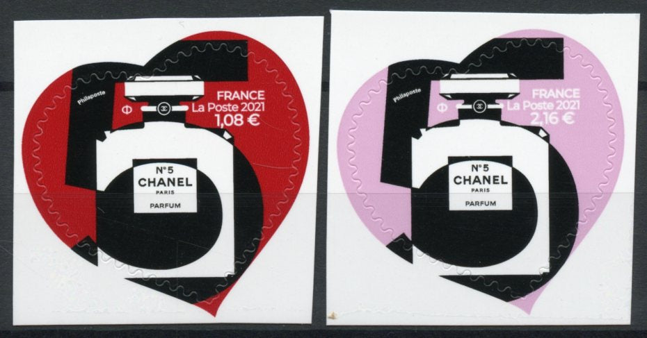 France 2021 MNH Art & Design Stamps Chanel No5 Perfume Eau de Parfum 2v S/A Set