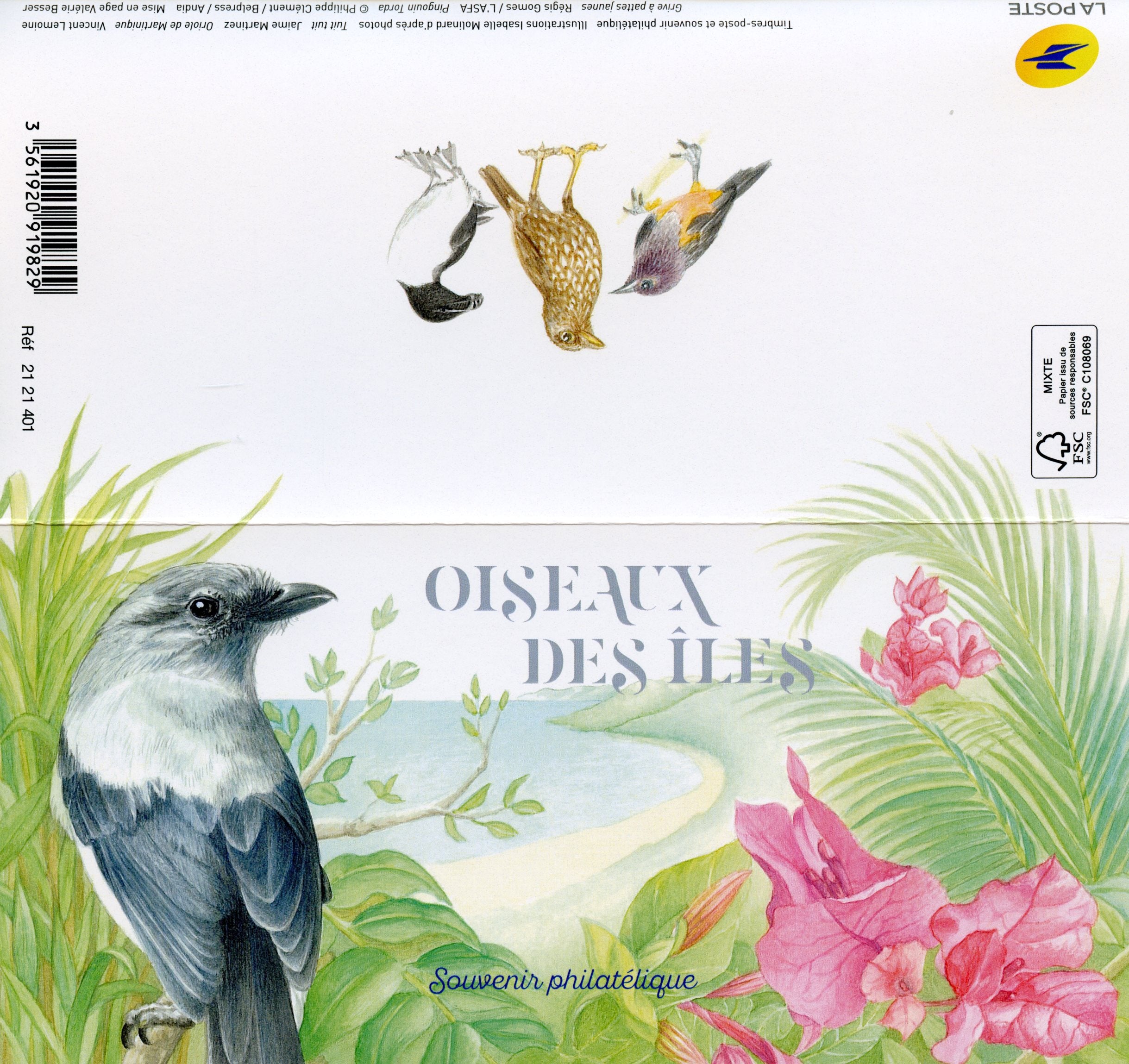 France 2021 MNH Birds on Stamps Razorbill Birds of Islands Penguins 2x 2v M/S Philatelic Souvenir