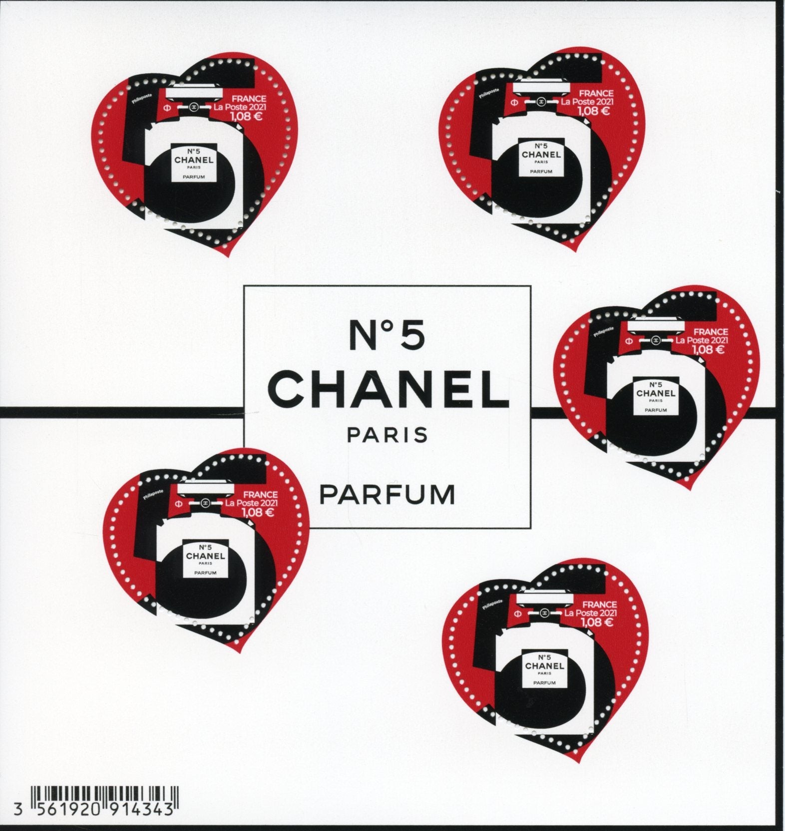 France 2021 MNH Art & Design Stamps Chanel No5 Perfume Eau de Parfum 5v M/S