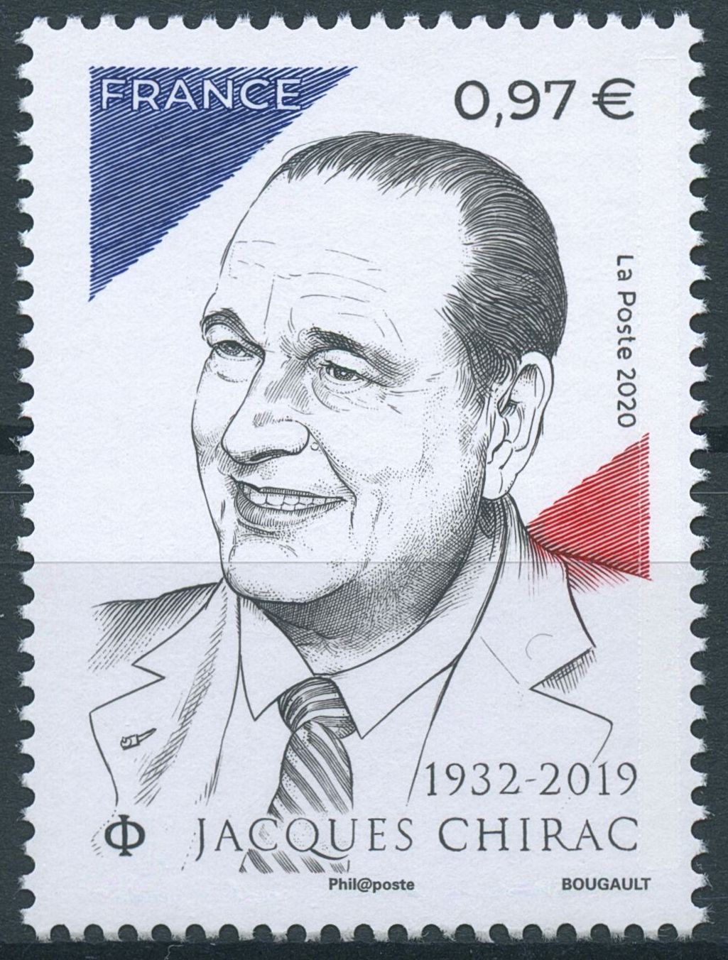 France Famous People Stamps 2020 MNH Jacques Chirac Presidents 1v Set