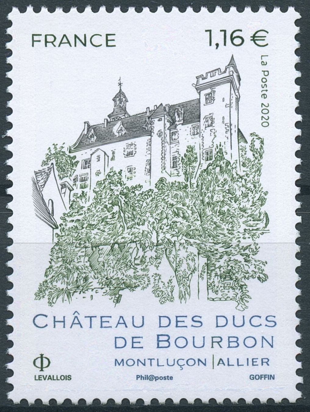 France Architecture Stamps 2020 MNH Montlucon Castle Duke of Bourbon 1v Set