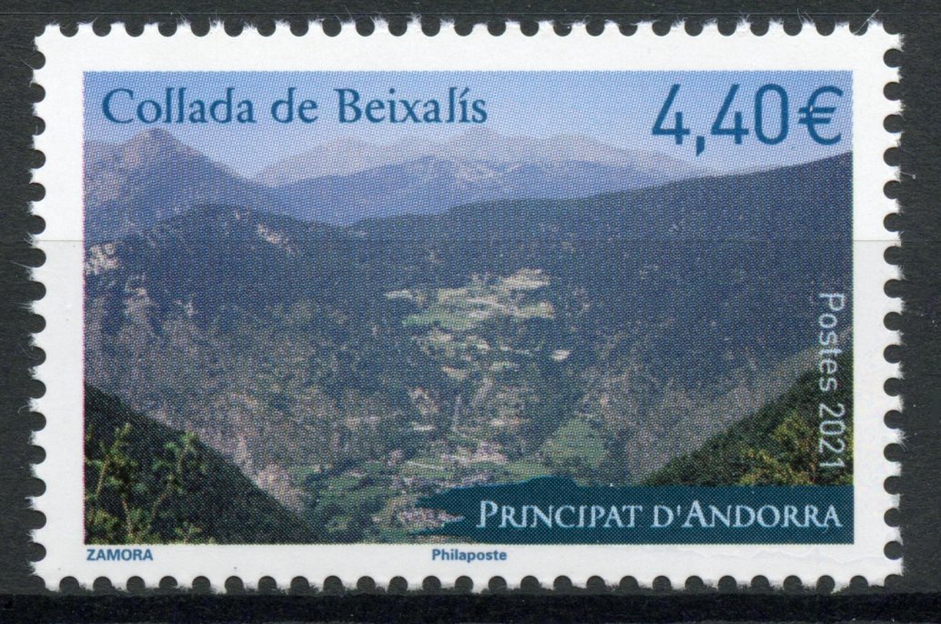 French Andorra 2021 MNH Landscapes Stamps Collada de Beixalis Mountains 1v Set