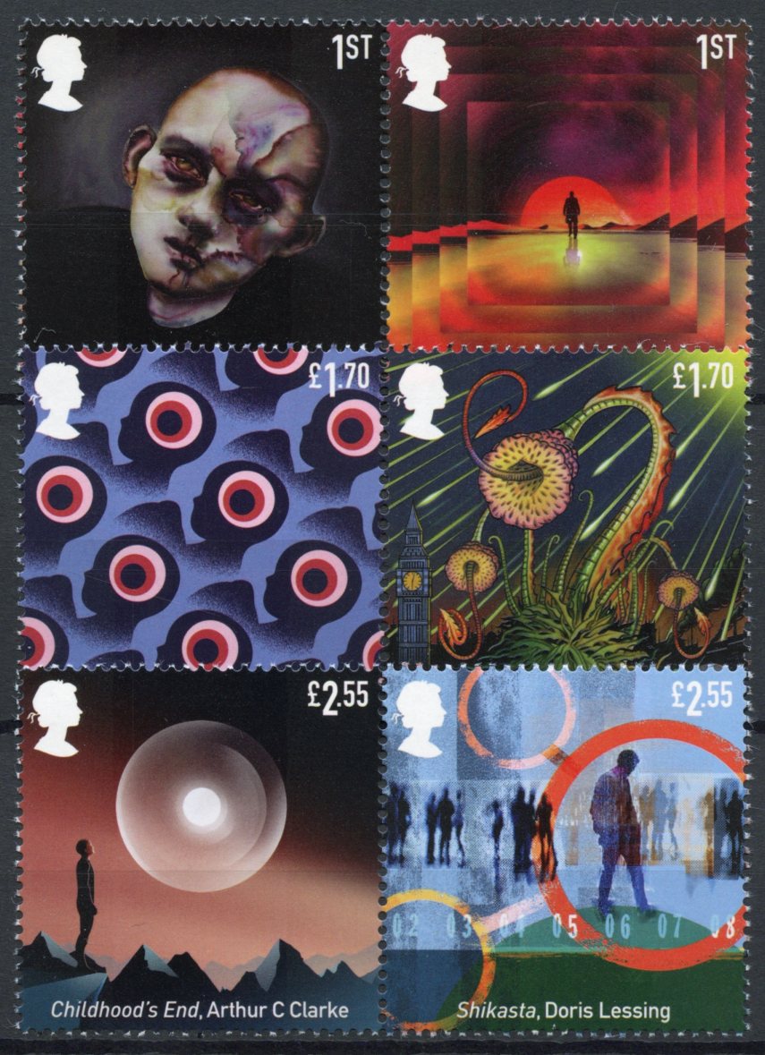 GB 2021 MNH Literature Stamps Classic Science Fiction Time Machine HG Wells 6v Set