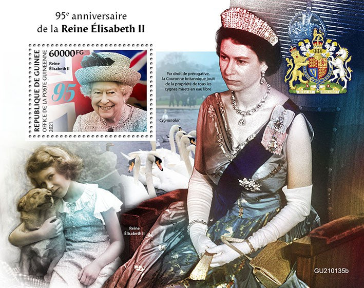 Guinea 2021 MNH Royalty Stamps Queen Elizabeth II 95th Birthday 1v S/S