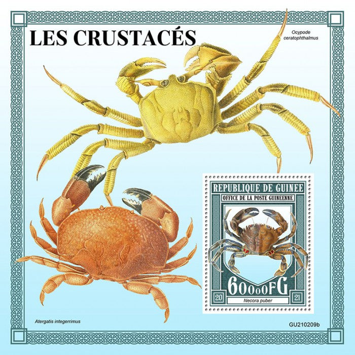 Guinea 2021 MNH Marine Animals Stamps Crabs Crab Crustaceans 1v S/S