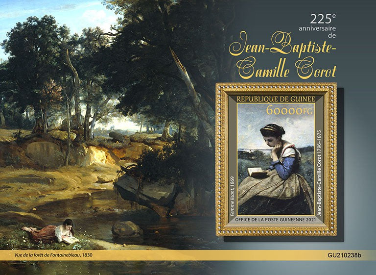 Guinea Art Stamps 2021 MNH Jean-Baptiste-Camielle Corot Paintings 1v S/S