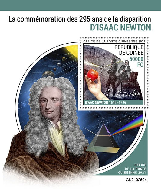 Guinea 2021 MNH Science Stamps Isaac Newton Astronomy Physics 1v S/S