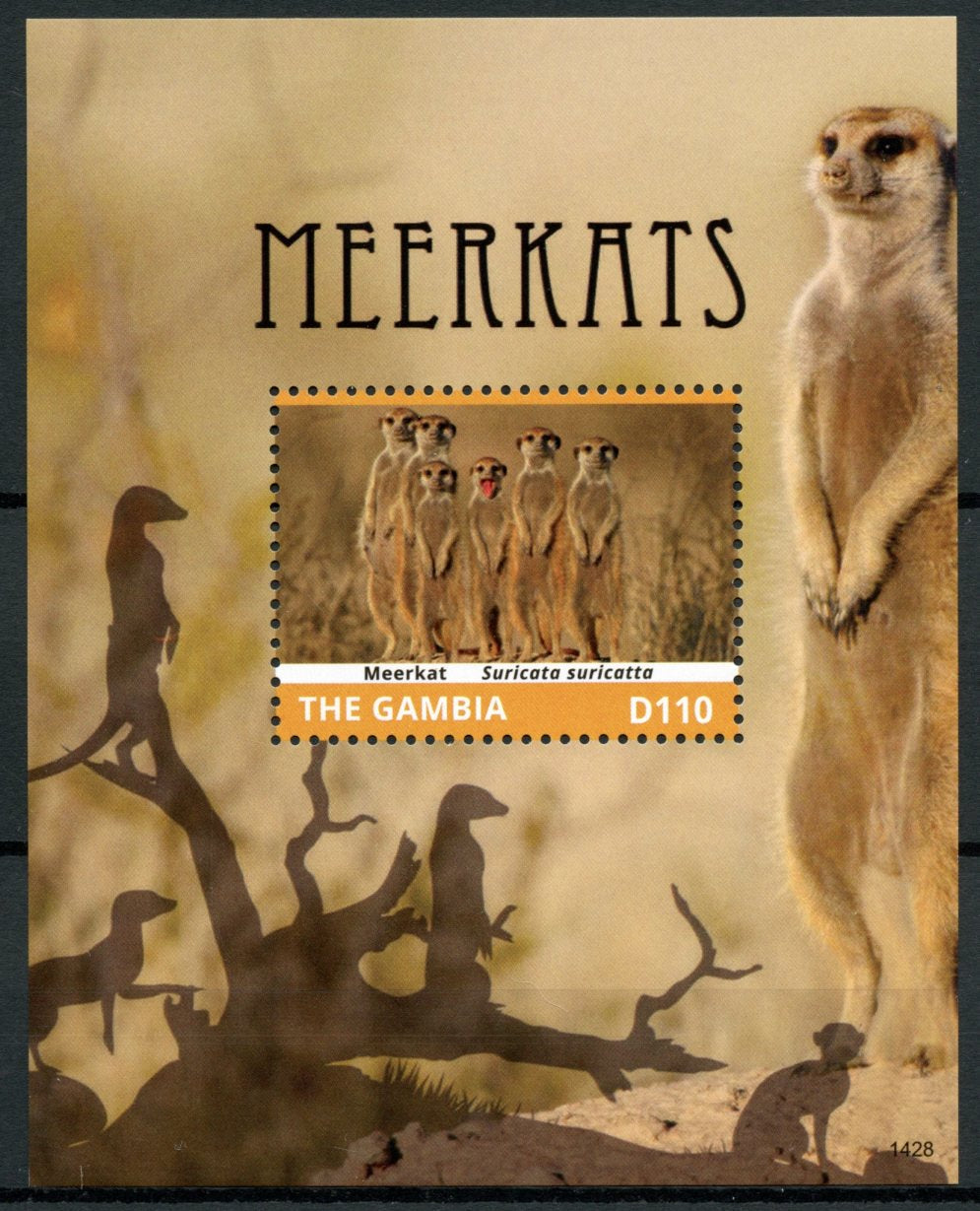 Gambia 2014 MNH Wild Animals Stamps Meerkats Suricata Suricatta 1v S/S I