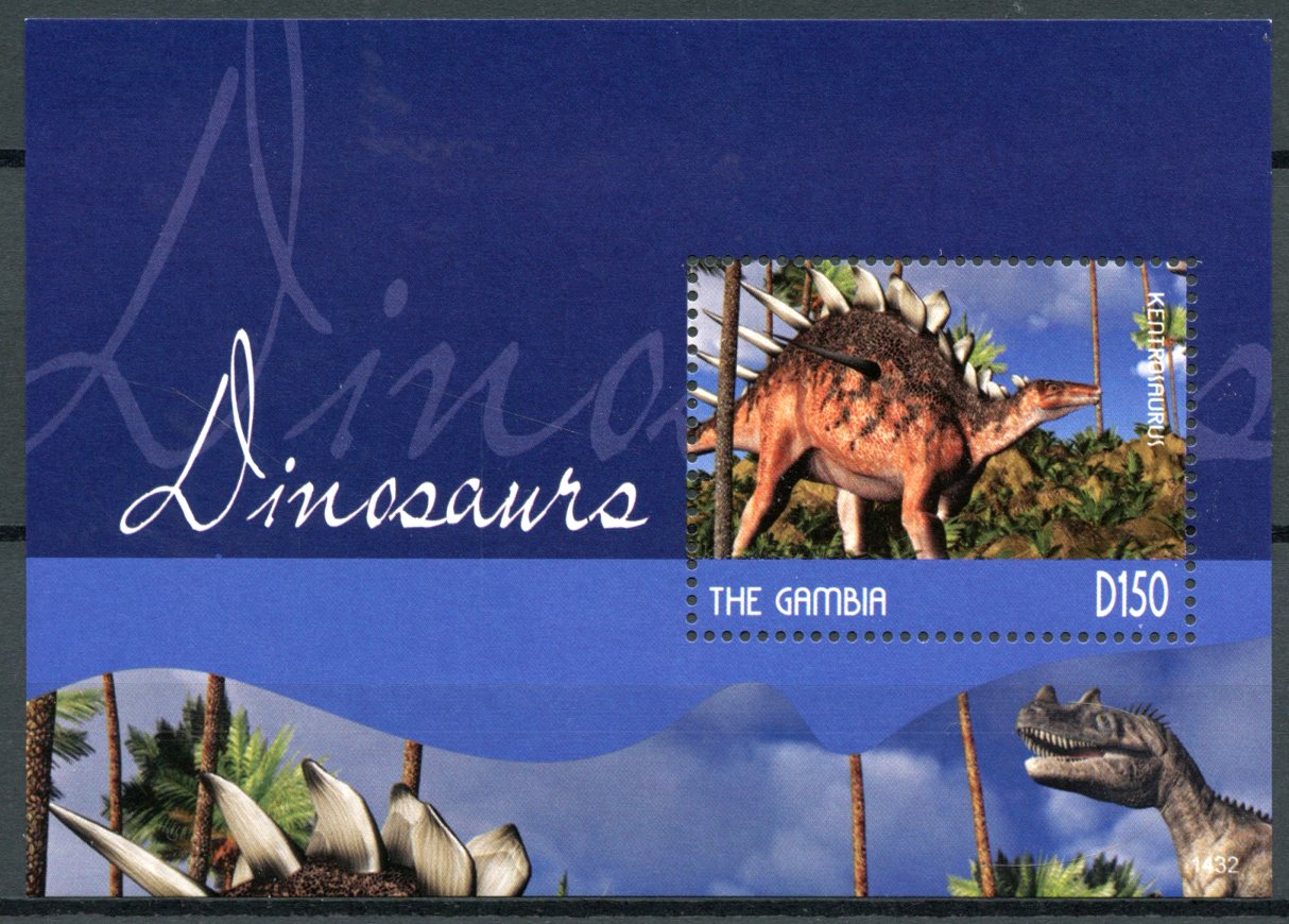 Gambia 2014 MNH Dinosaurs 1v S/S Kentrosaurus