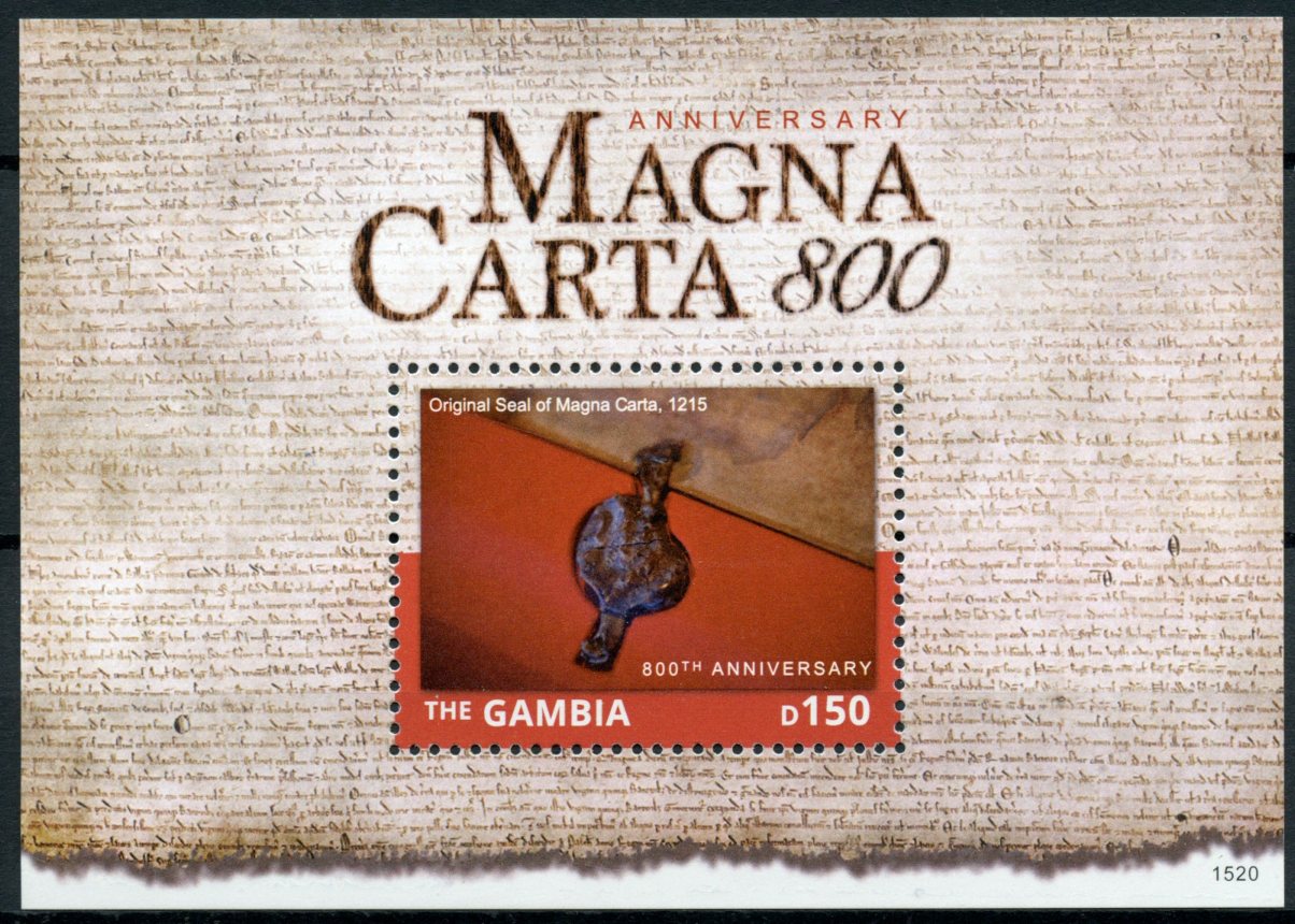 Gambia 2015 MNH Magna Carta 800th Anniv Octocentenary 1v S/S Original Seal