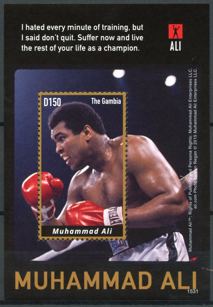 Gambia Sports Stamps 2015 MNH Muhammad Ali Boxing 1v S/S