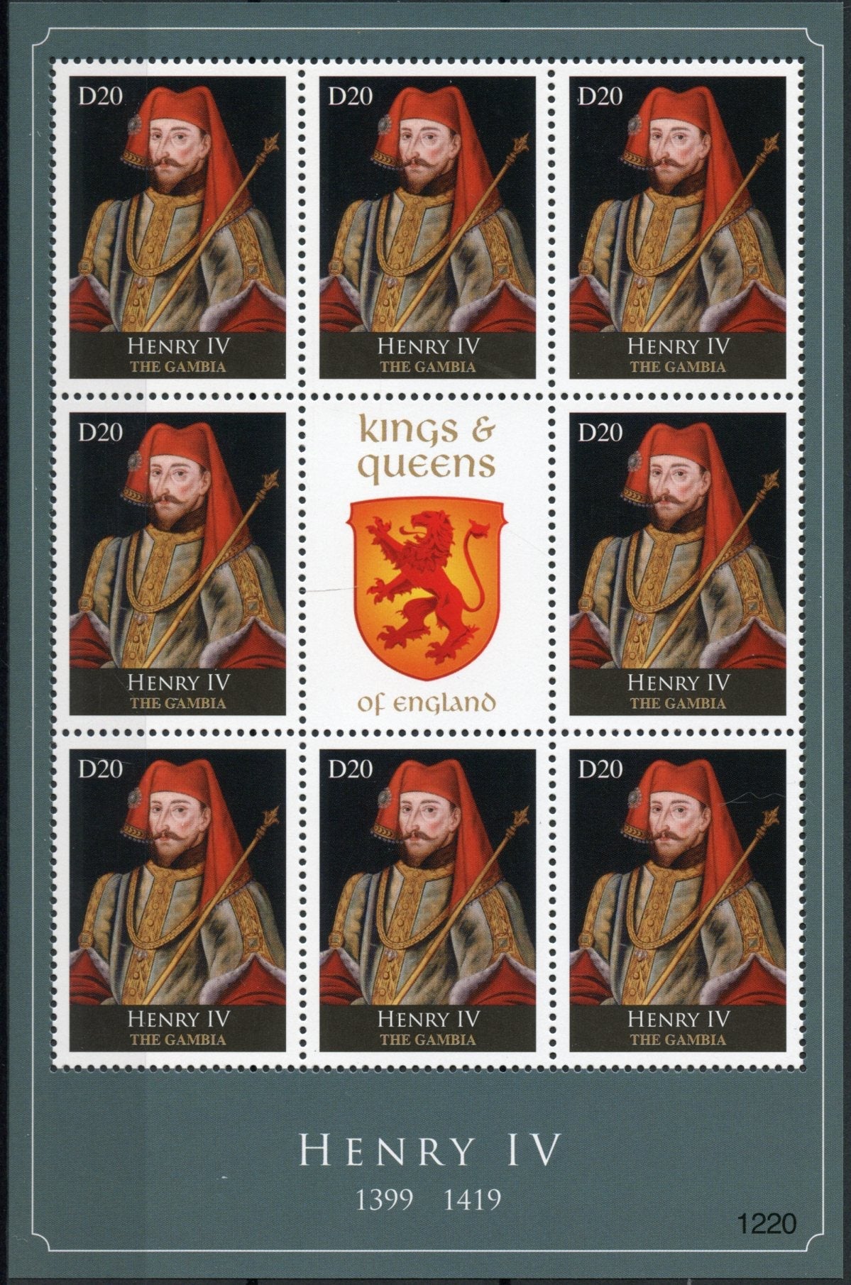 Gambia 2012 MNH Royalty Stamps Kings & Queens of England Henry IV 8v M/S