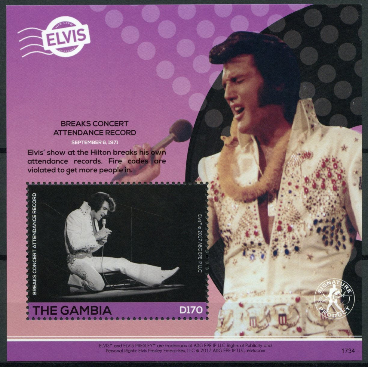 Gambia 2017 MNH Elvis Presley His Life in Stamps Music Celebrities 1v S/S III