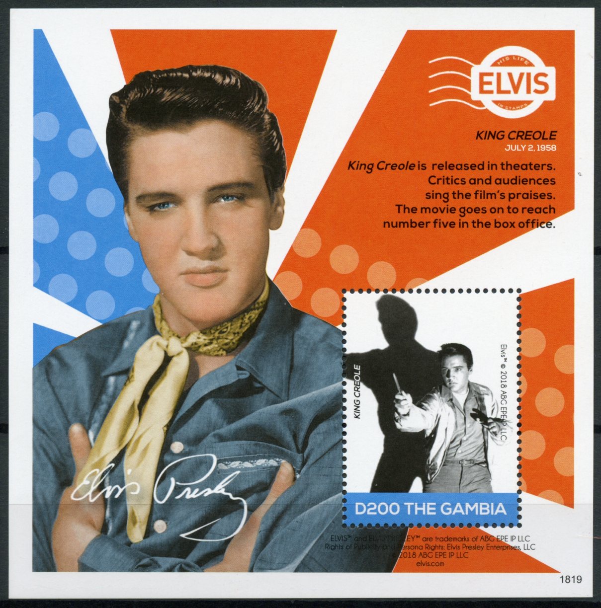 Gambia 2018 MNH Elvis Presley Life in Stamps Music Celebrities 1v S/S III