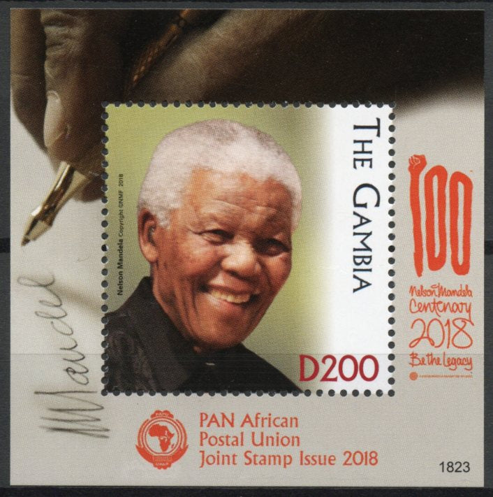 Gambia 2018 MNH Nelson Mandela PAPU Joint Issue 1v S/S Famous People Stamps
