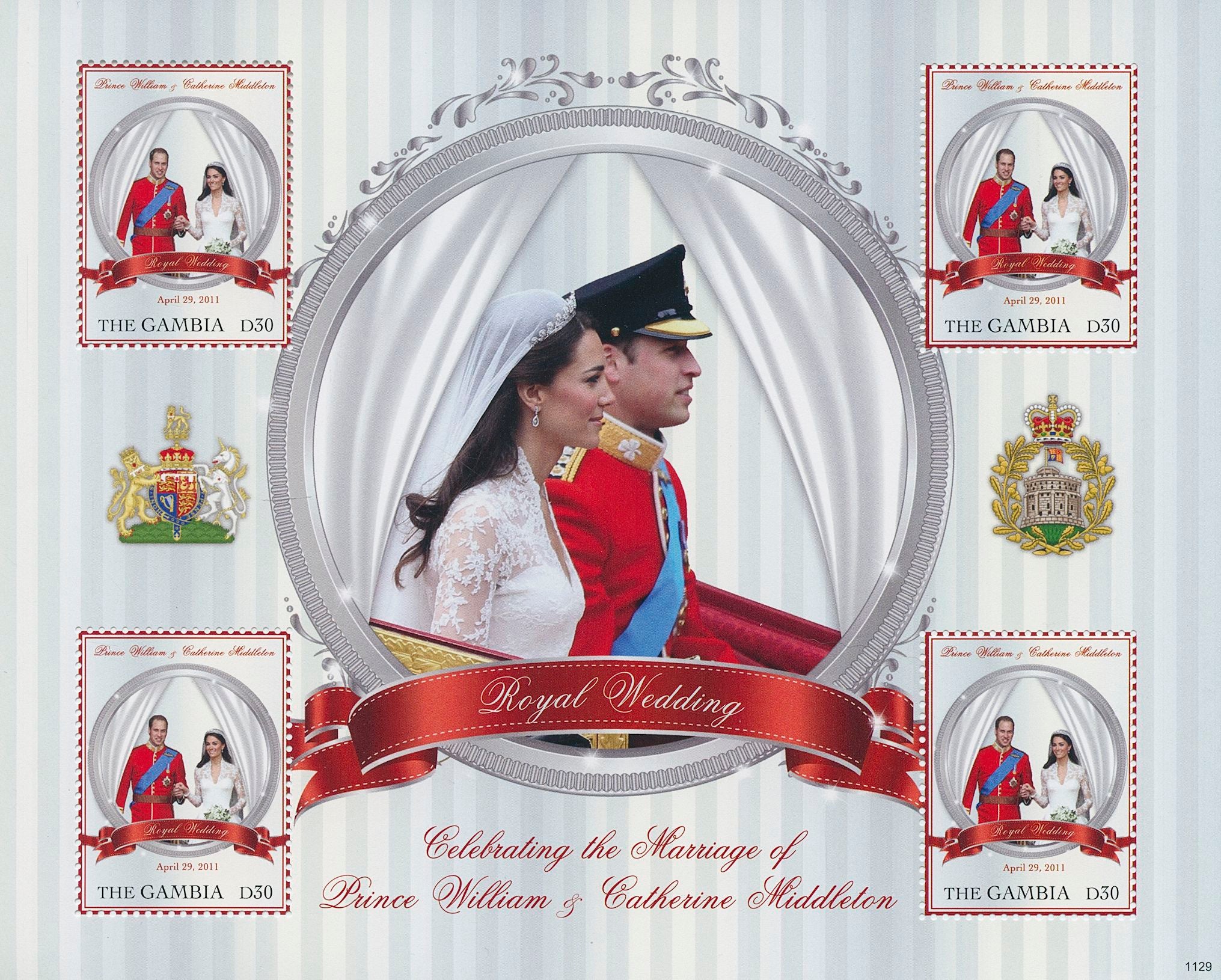 Gambia 2011 MNH Royalty Stamps Prince William & Kate Royal Wedding 4v M/S I