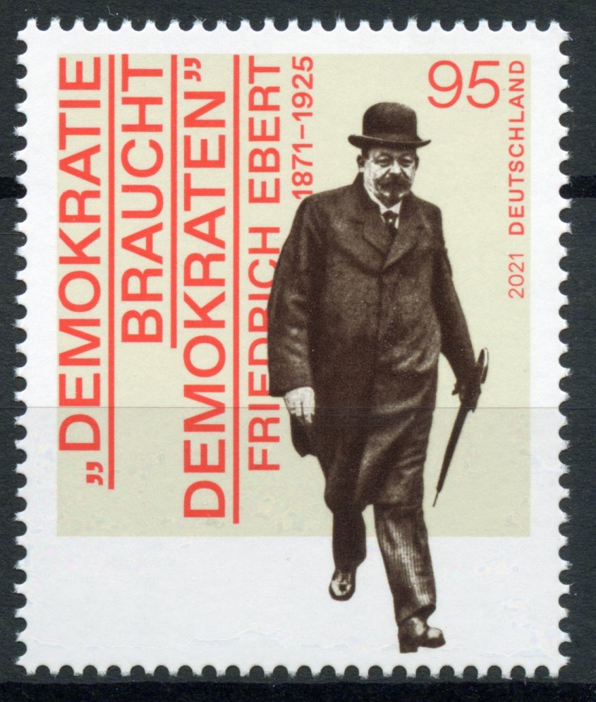 Germany 2021 MNH Politicians Stamps Freidrich Ebert Former Chancellor People 1v Set