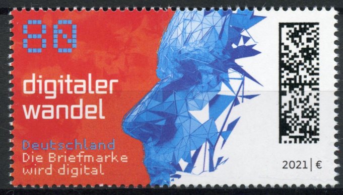 Germany 2021 MNH Digital Stamps Digital Change Unusual Stamps Technology 1v Set
