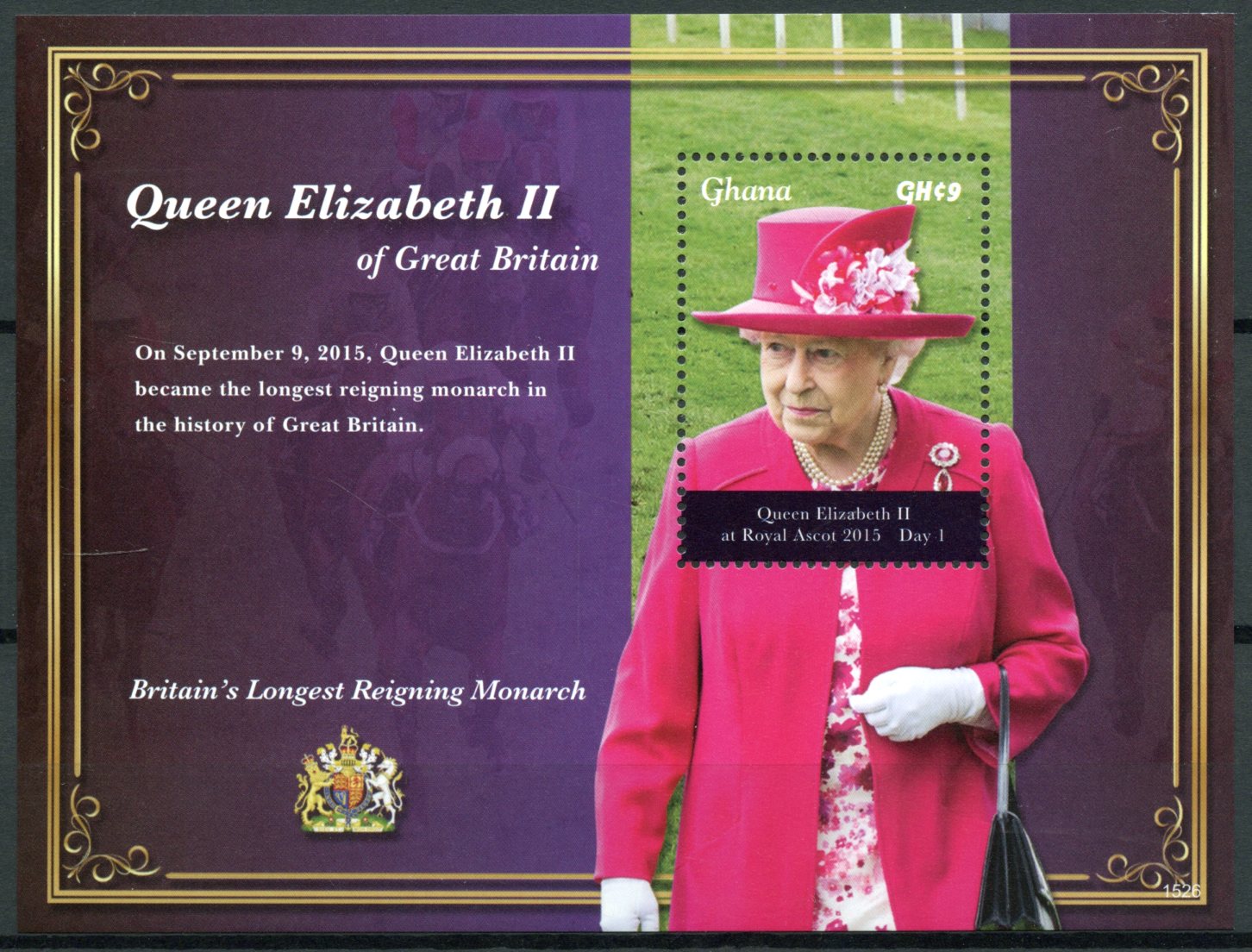 Ghana 2015 MNH Royalty Stamps Queen Elizabeth II Longest Reigning Monarch 1v S/S