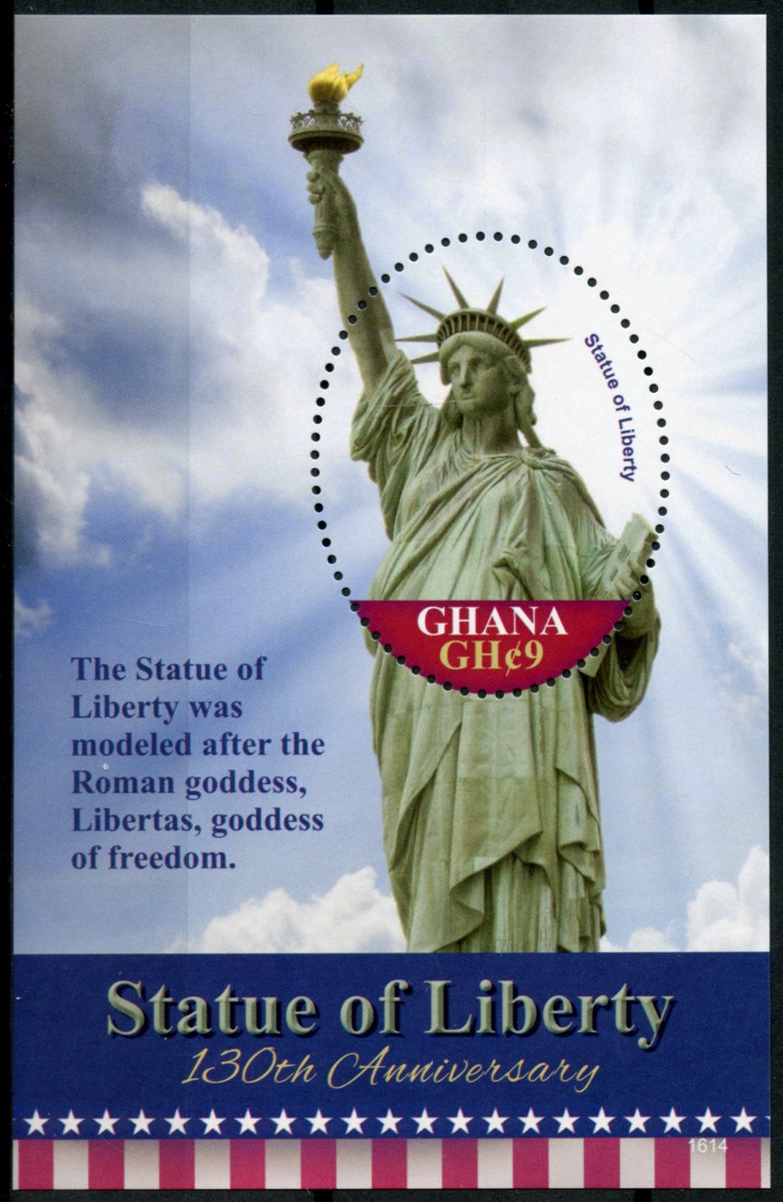 Ghana 2016 MNH Architecture Stamps Statue of Liberty New York Famous Landmarks 1v S/S