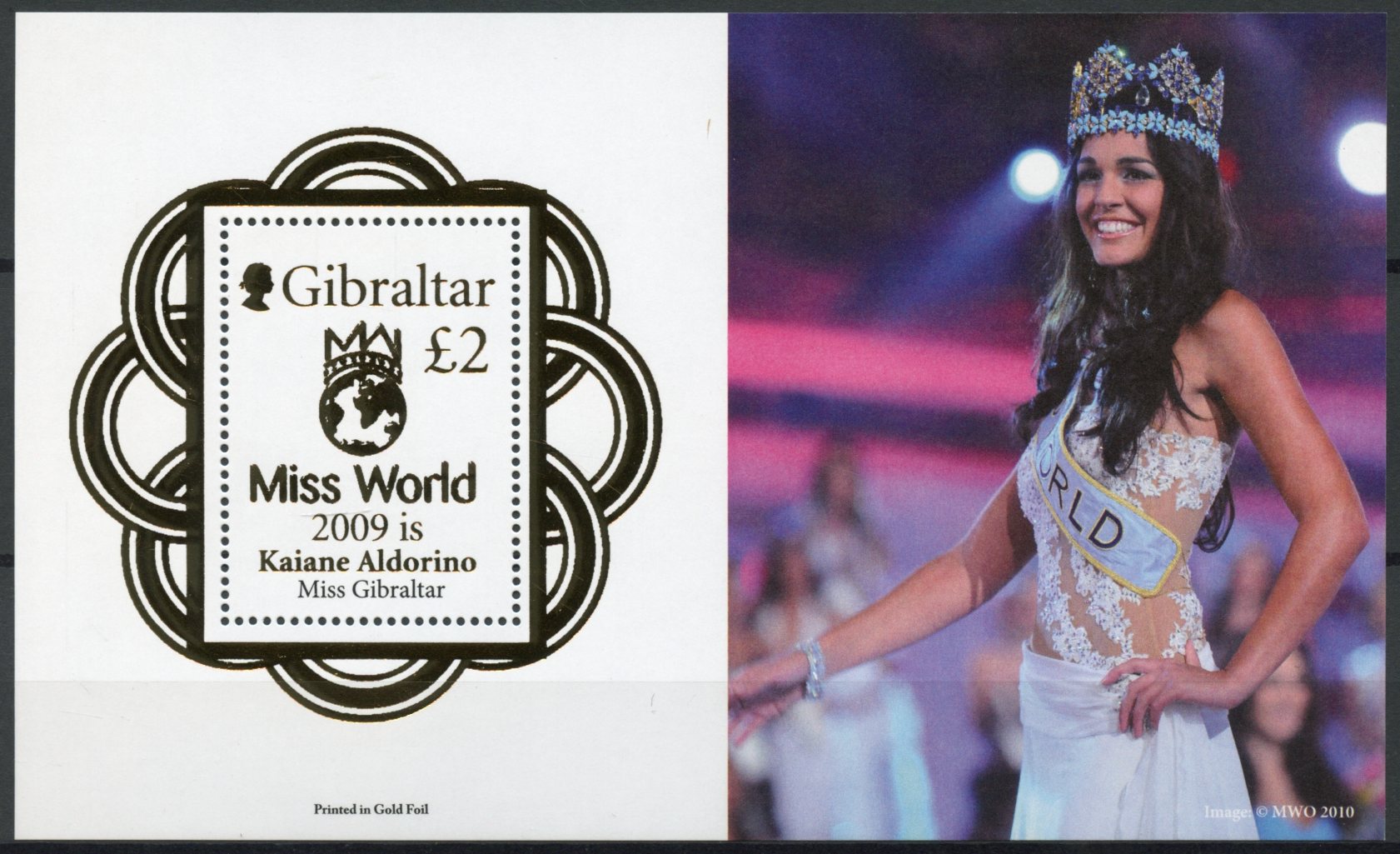 Gibraltar 2010 MNH People Stamps Miss World Kaiane Aldorino 1v M/S