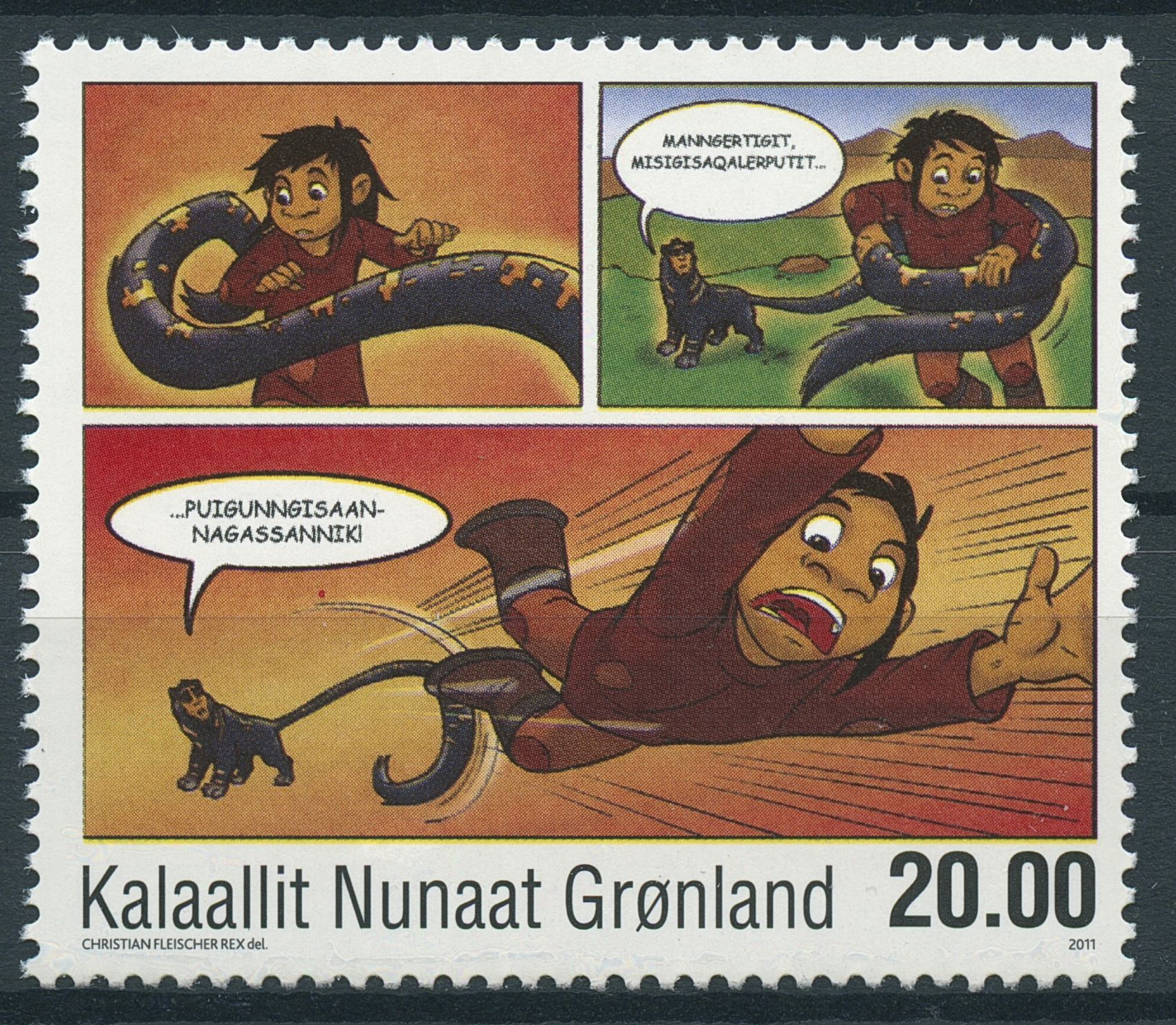 Greenland Kalaallit Nunaat 2011 MMH Comics III Kaassassuk 1v Set Christian Rex