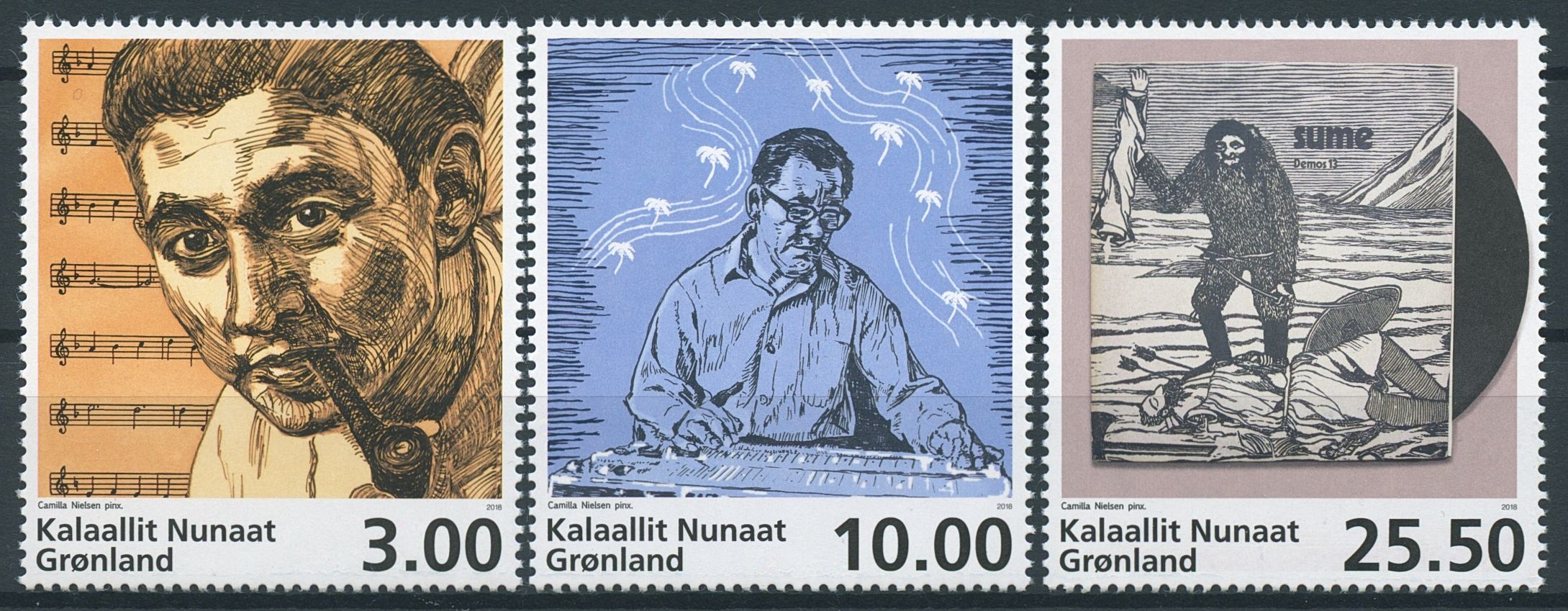 Greenland 2018 MNH Greenlandic Music II 3v Set Stamps
