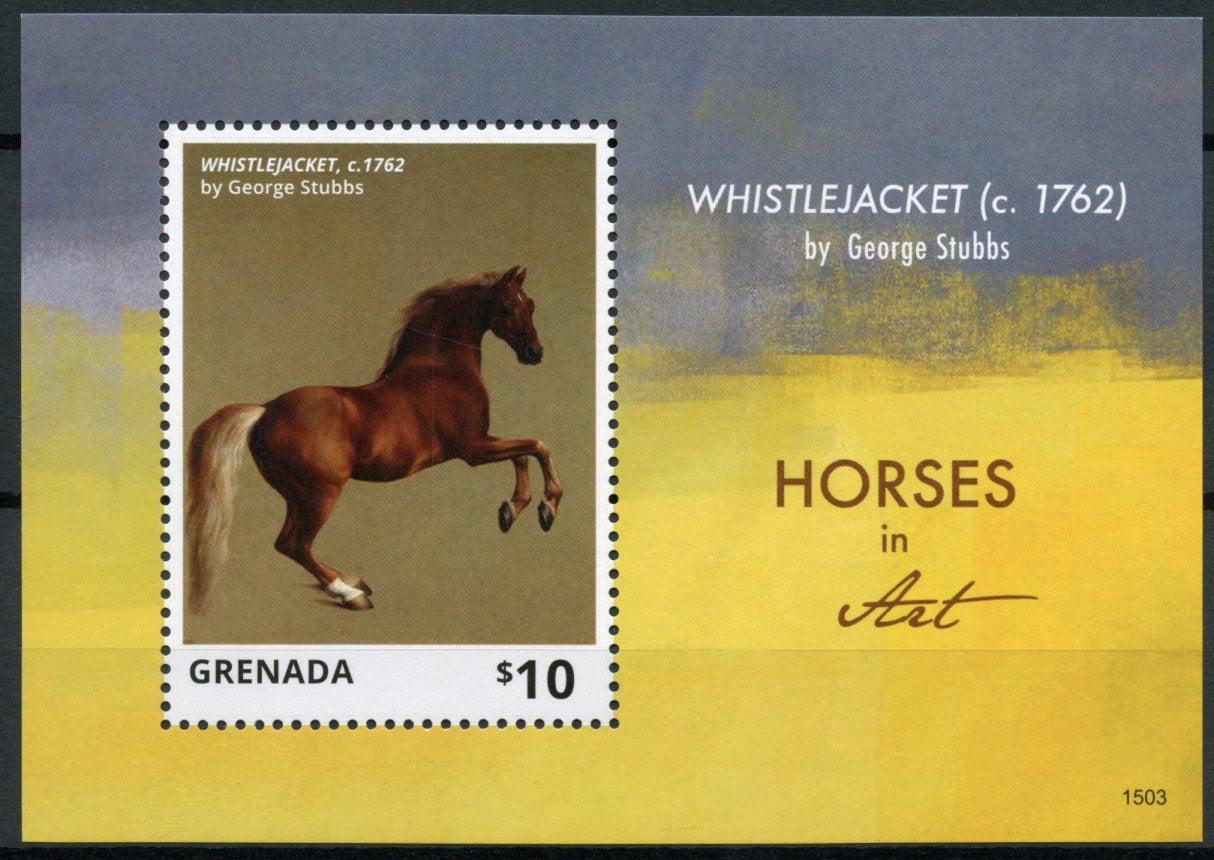 Grenada 2015 MNH Art Stamps Horses Paintings George Stubbs Whistlejacket 1v S/S