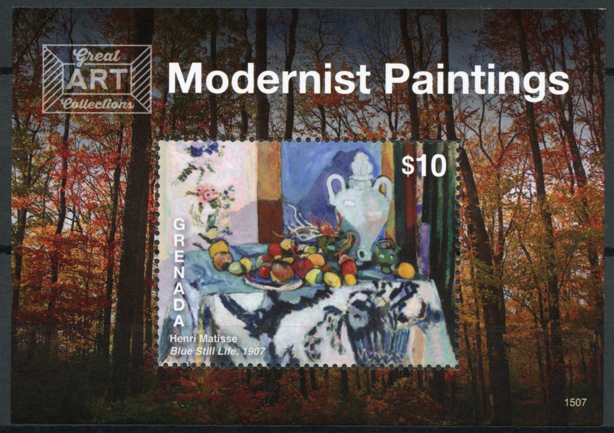 Grenada 2015 MNH Modernist Paintings 1v S/S Art Henri Matisse Blue Still Life