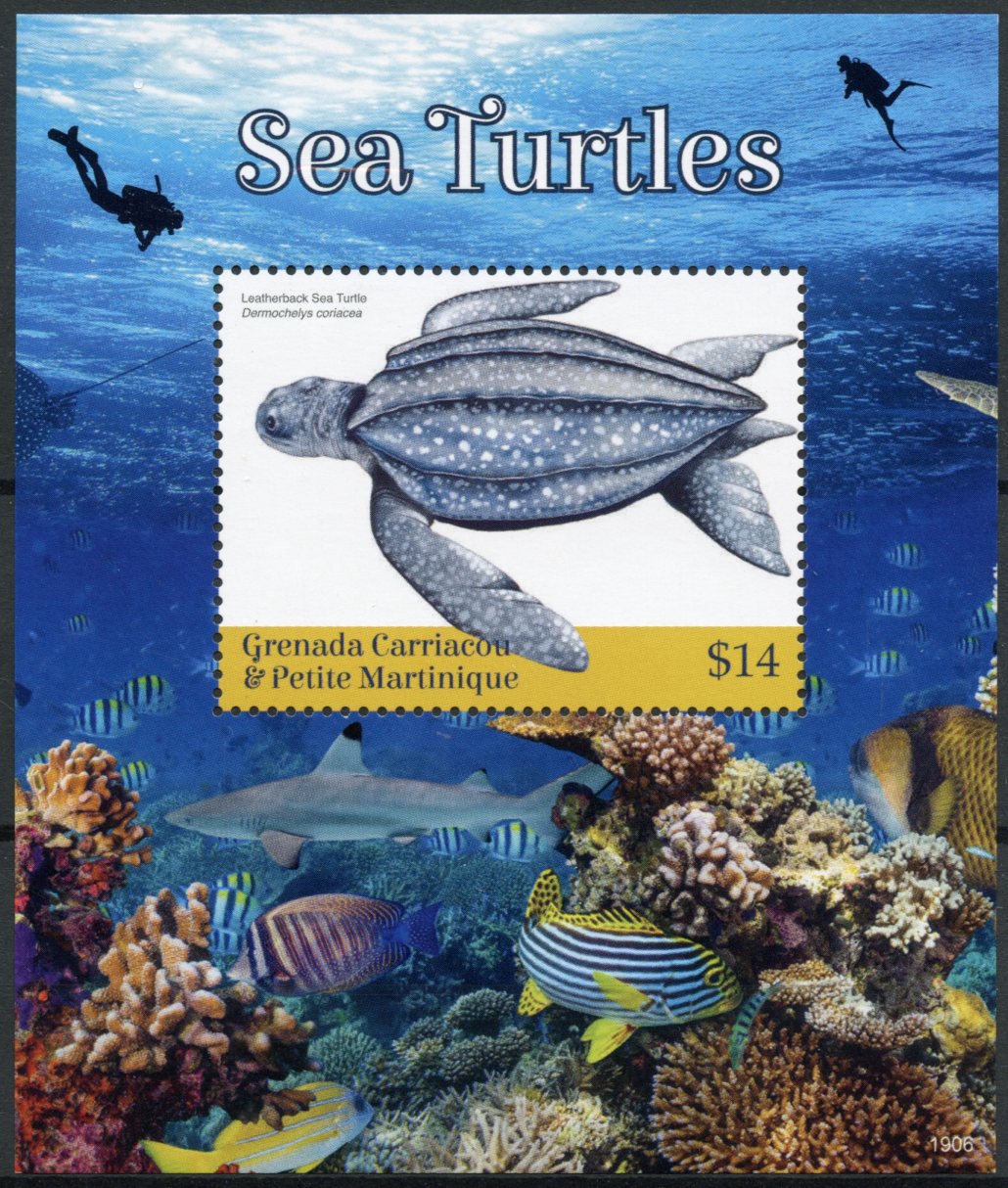 Grenadines of Grenada 2019 MNH Sea Turtles Stamps Leatherback Turtle Reptiles 1v S/S