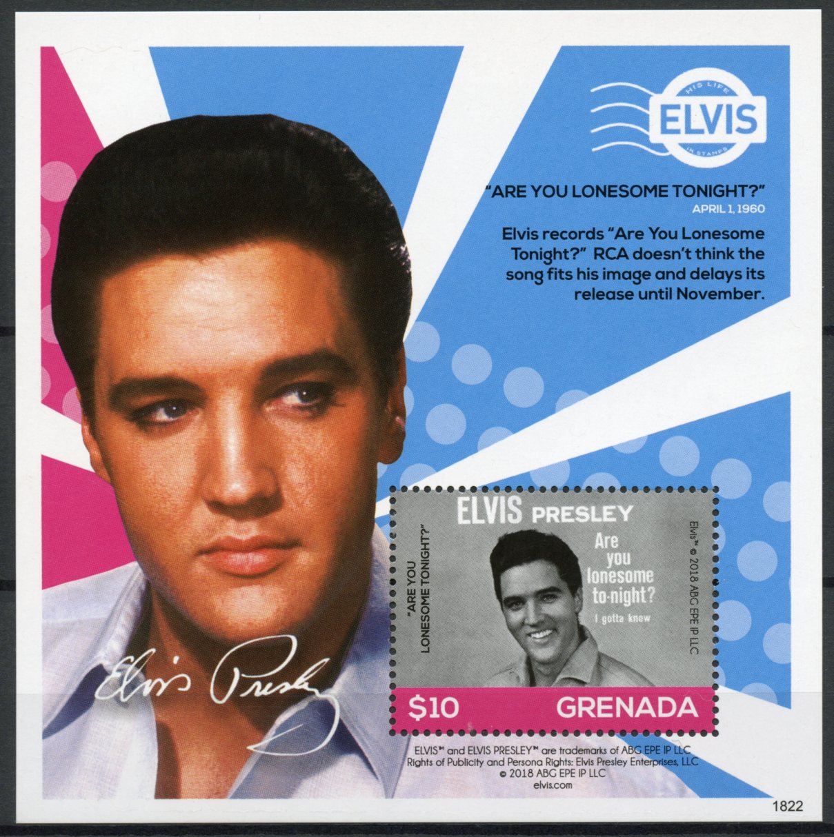 Grenada 2018 MNH Elvis Presley His Life in Stamps 1v S/S I Music Celebrities