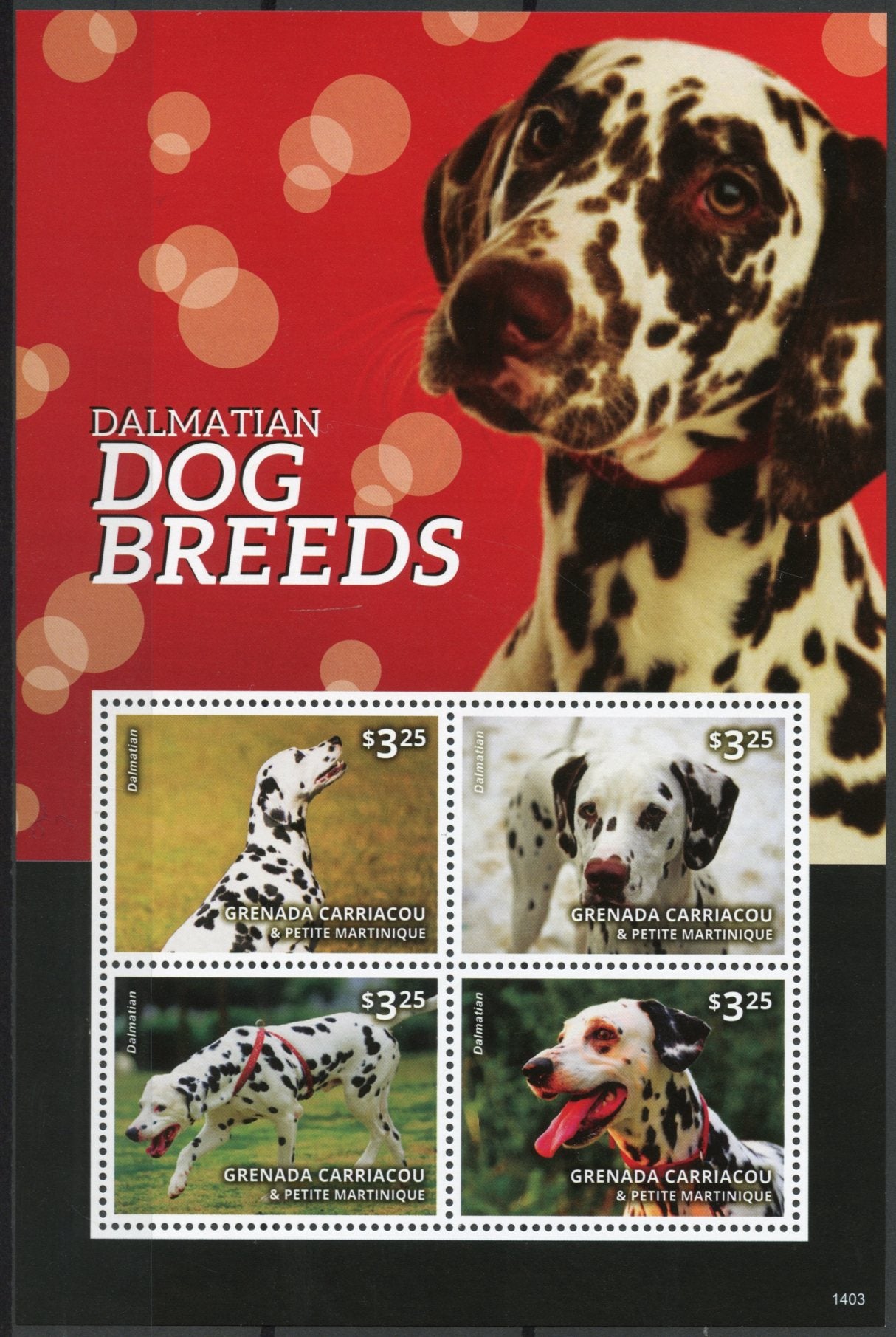 Grenadines of Grenada 2014 MNH Dog Breeds Dalmatians 4v M/S Dogs Pets