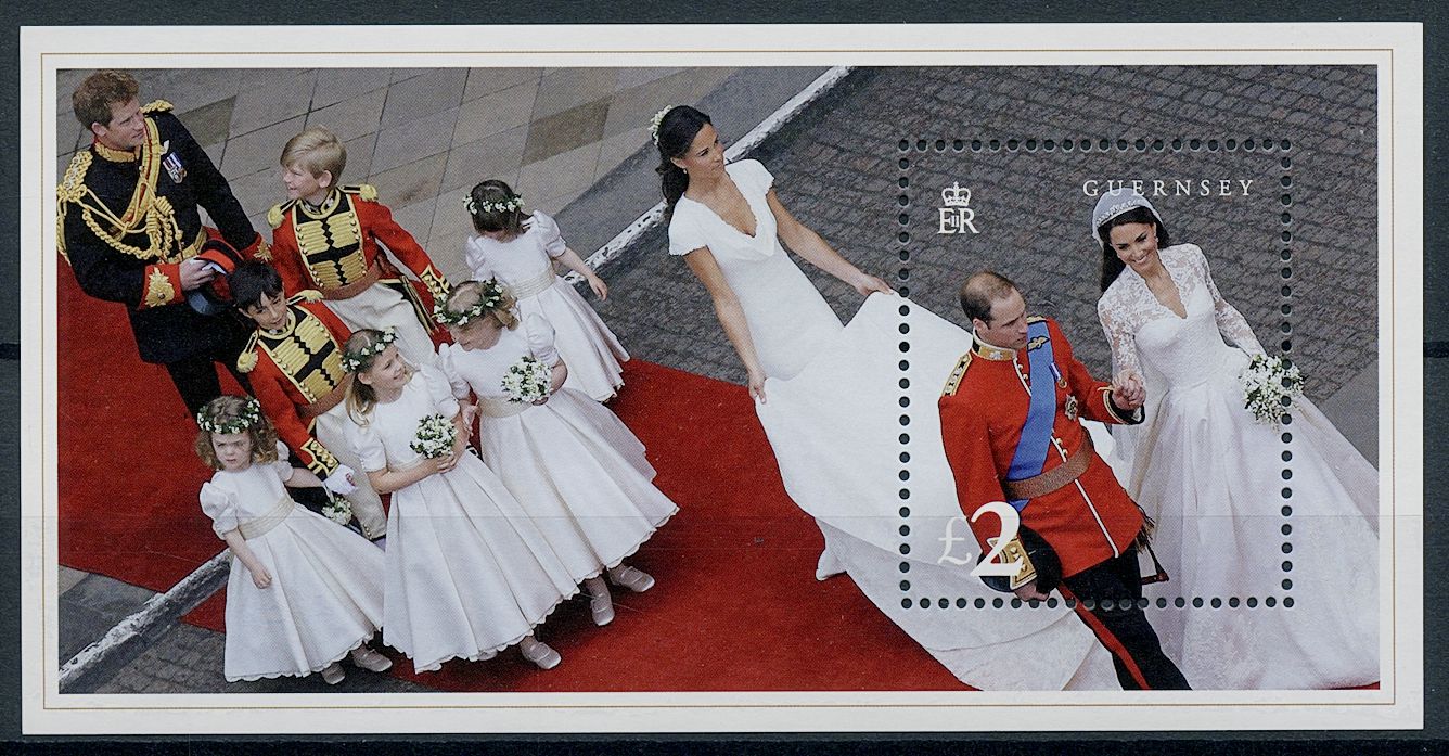 Guernsey 2011 MNH Royalty Stamps Prince William & Kate Royal Wedding 1v M/S