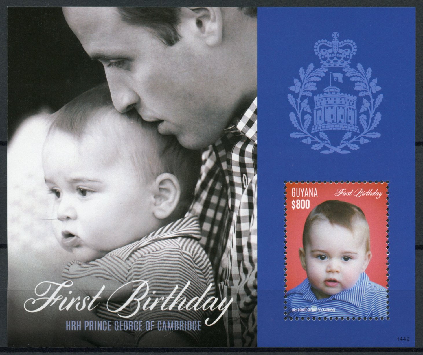 Guyana 2014 MNH Prince George Cambridge First Birthday 1v S/S I William Kate