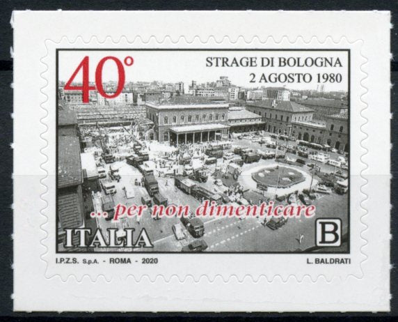 Italy 2020 MNH Historical Events Stamps Bologna Massacre Terrorist Bombing 1v S/A Set