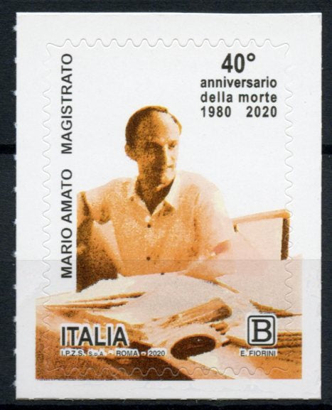 Italy 2020 MNH People Stamps Mario Amato Italian Magistrate Assassination 1v S/A Set