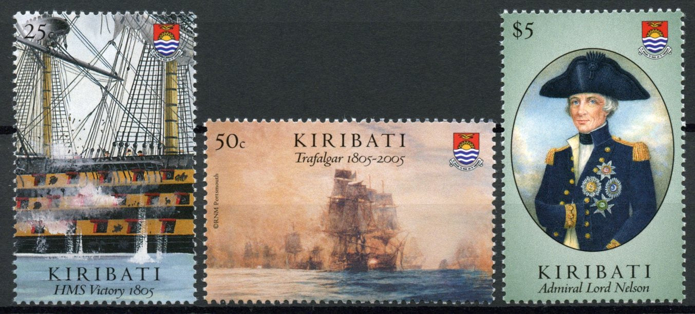 Kiribati 2005 MNH Ships Stamps Battle of Trafalgar 200th Anniv Nelson 3v Set II