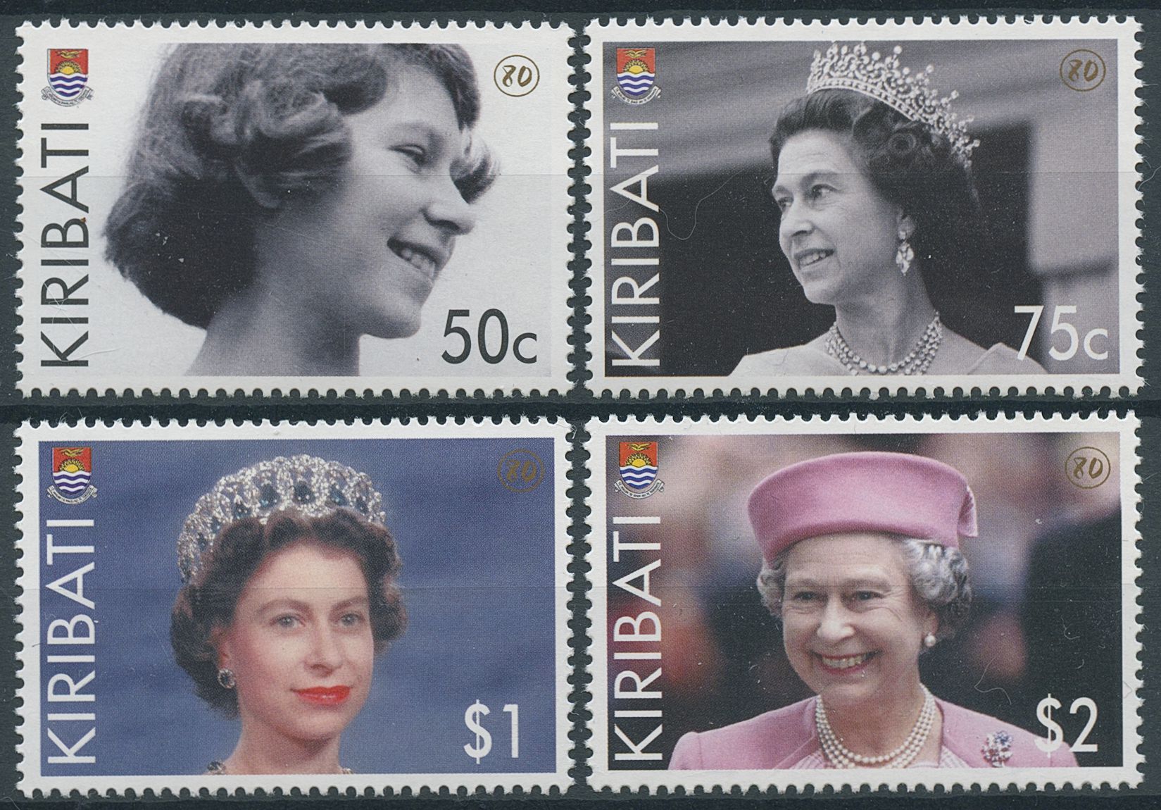 Kiribati 2006 MNH Royalty Stamps Queen Elizabeth II 80th Birthday 4v Set