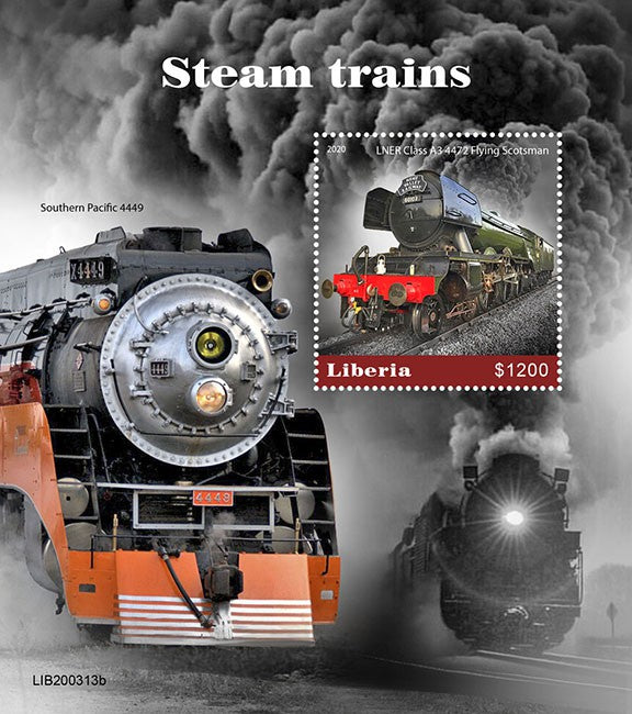 Liberia 2020 MNH Railways Stamps Steam Trains Engines Locomotives Rail 1v S/S