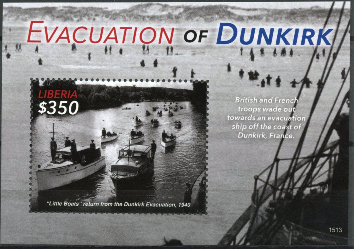 Liberia 2015 MNH Evacuation of Dunkirk 1v S/S Second World War WWII Little Ships