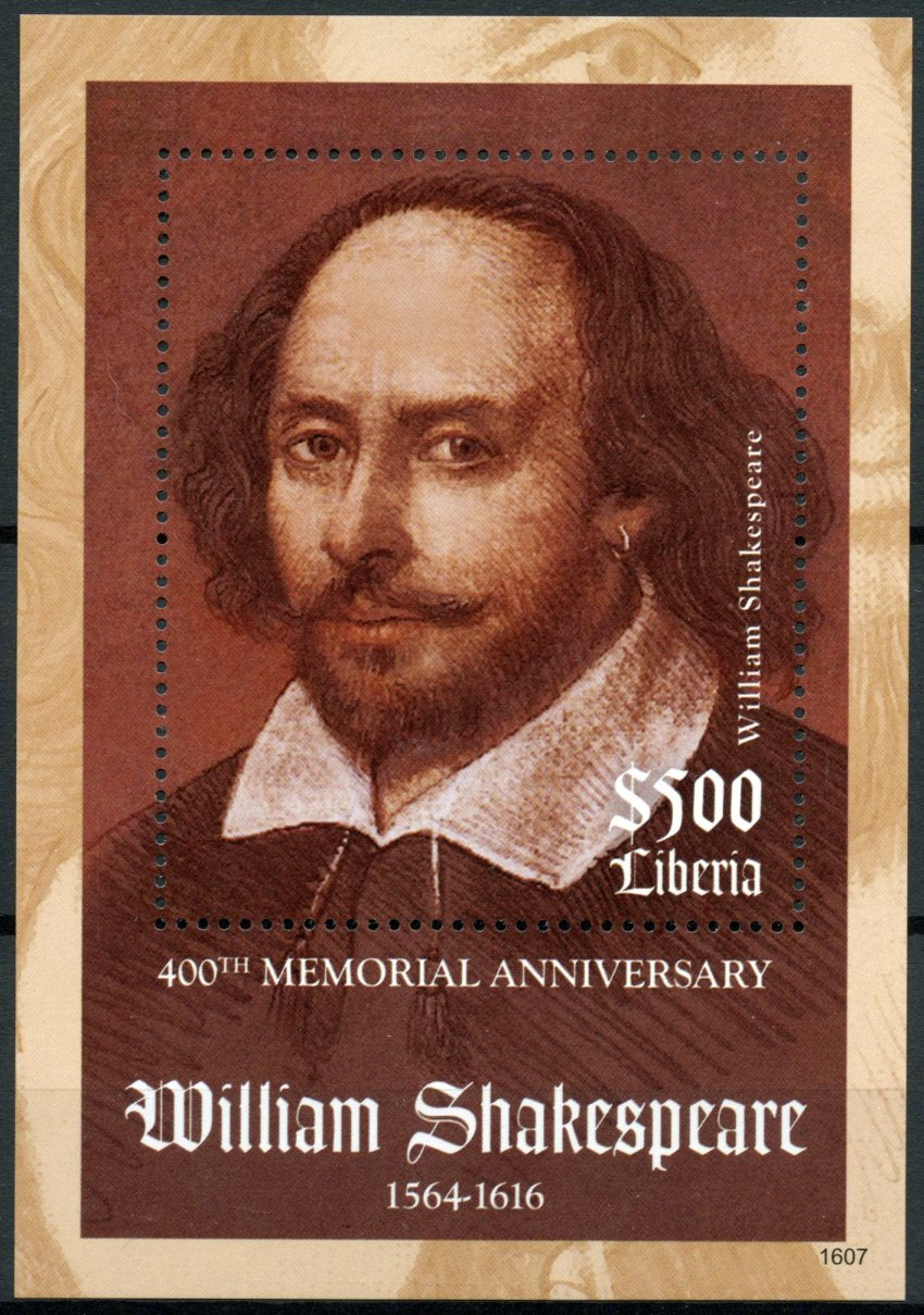 Liberia 2016 MNH William Shakespeare 400th Memorial Anniv 1v S/S Stamps