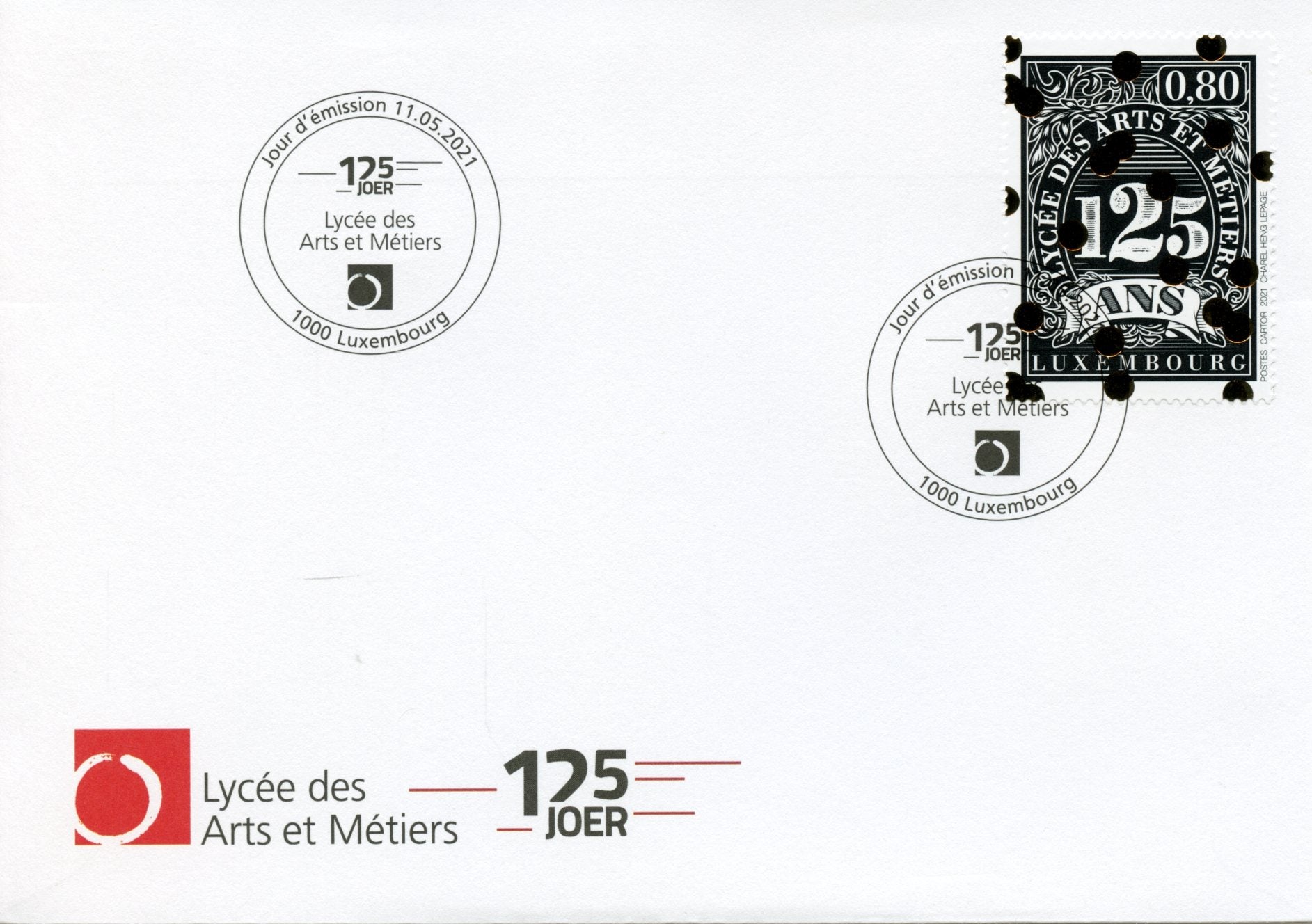 Luxembourg Education Stamps 2021 FDC Lycee des Arts & Metiers LAM Schools 1v Set
