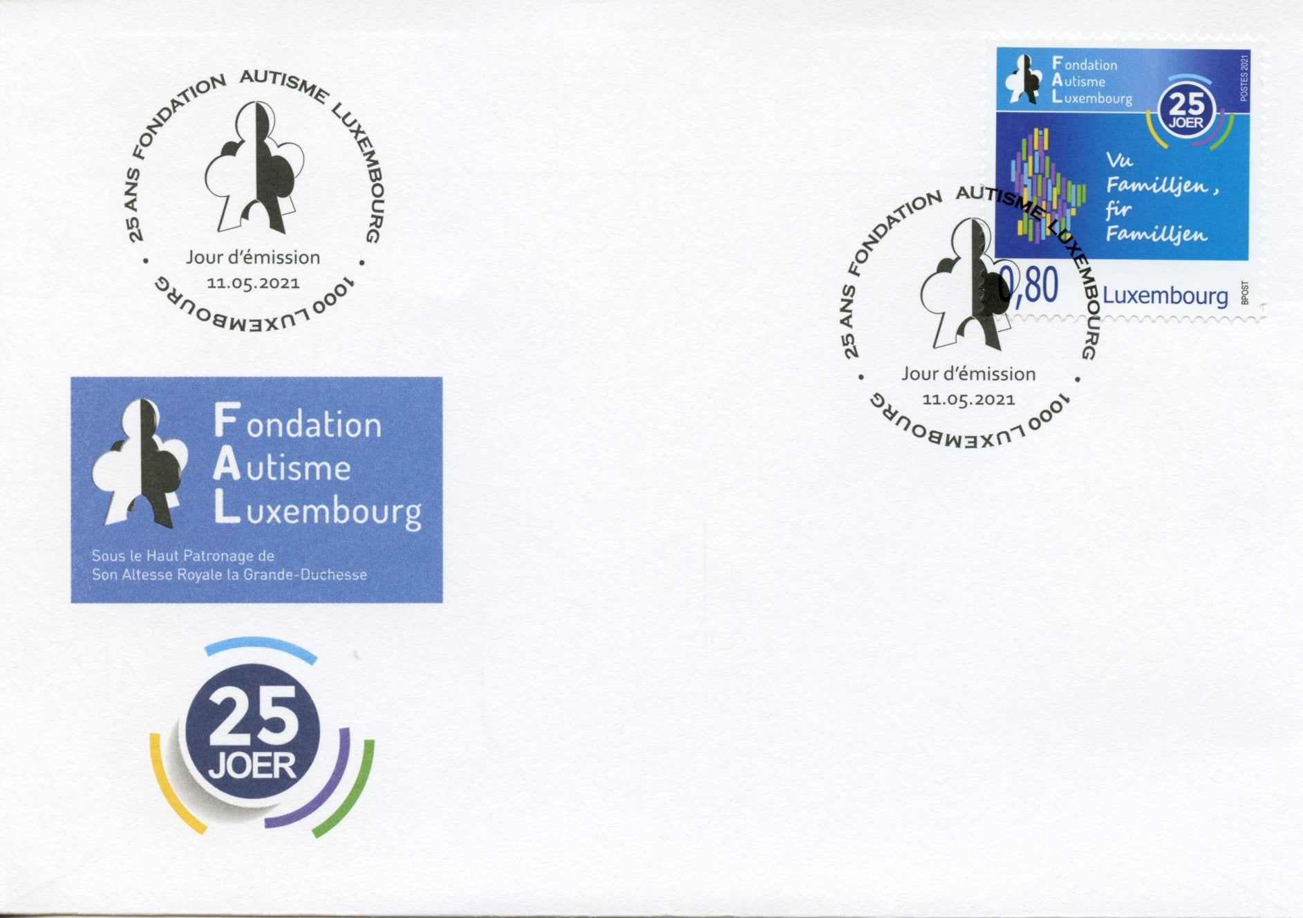 Luxembourg Medical Stamps 2021 FDC Foundation Fondation Autism 1v Set