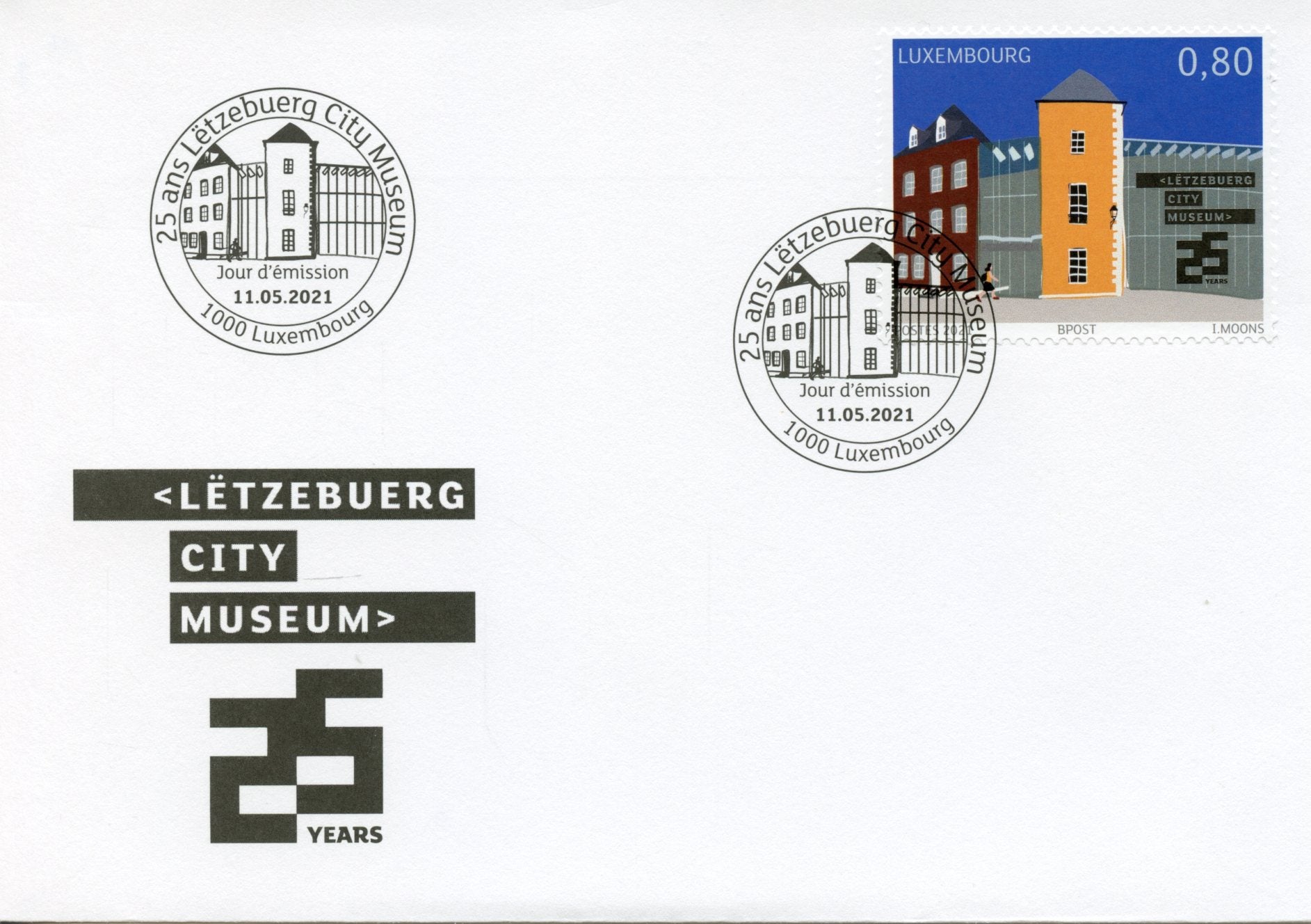 Luxembourg Architecture Stamps 2021 FDC Letzebuerg City Museum Museums Buildings 1v Set
