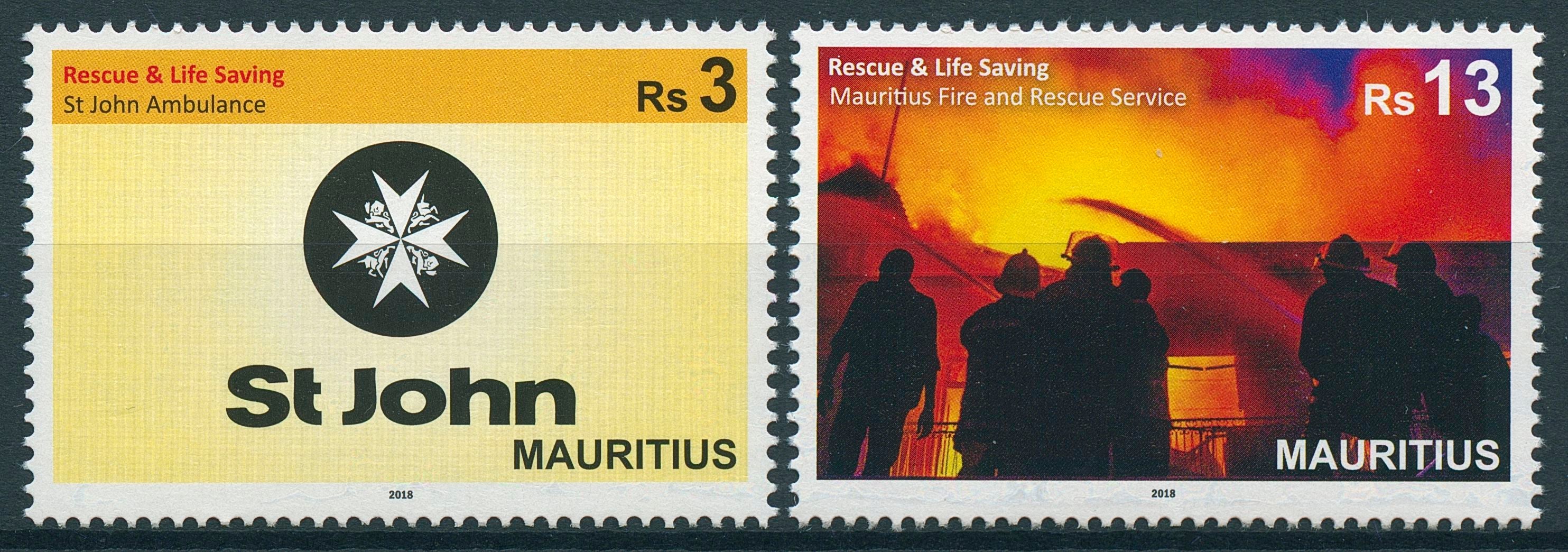 Mauritius 2018 MNH Medical Stamps Fire Rescue & Life Saving St John Ambulance 2v Set