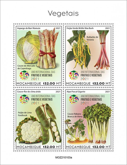 Mozambique 2021 MNH Nature Stamps International Year Fruit & Vegetables Plants 4v M/S