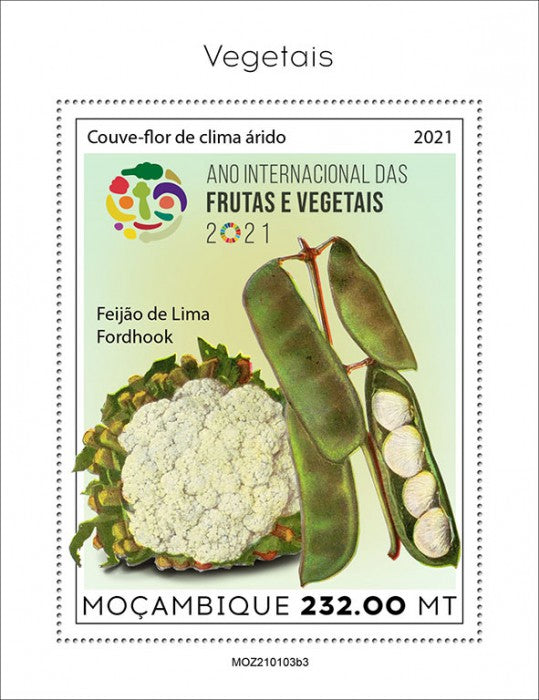Mozambique 2021 MNH Nature Stamps International Year Fruit & Vegetables Plants 1v S/S III